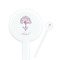 Yoga Tree 7" Round Plastic Stir Sticks - White - Single Sided (Personalized)