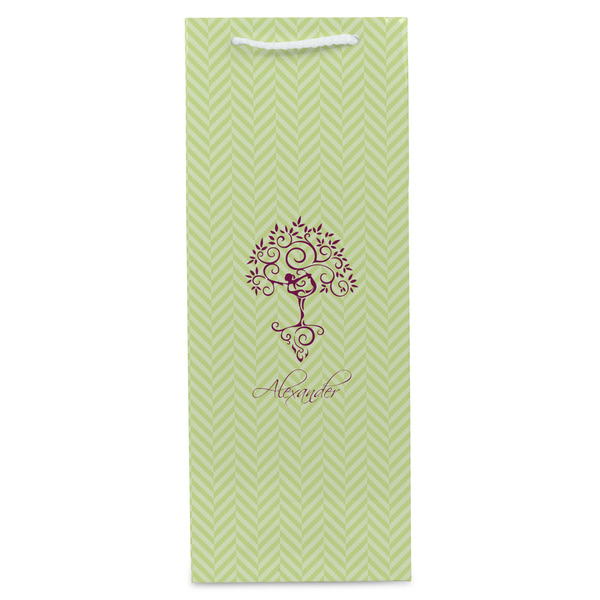 Yoga Tree Wine Gift Bag - Gloss - Front