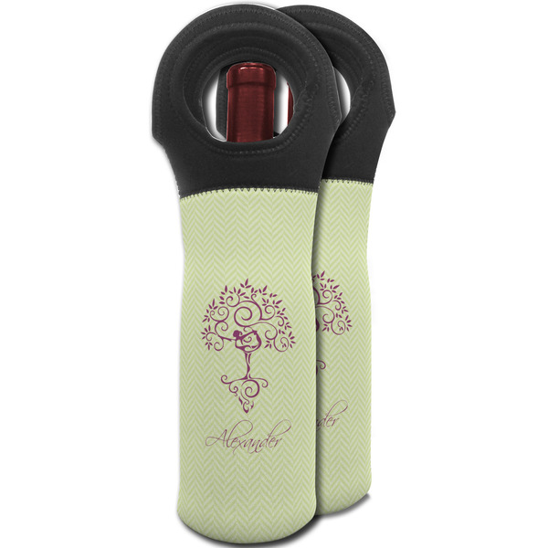 Yoga Tree Wine Tote Bag - MAIN