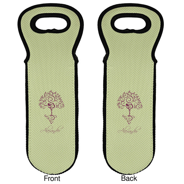 Yoga Tree Wine Tote Front & Back