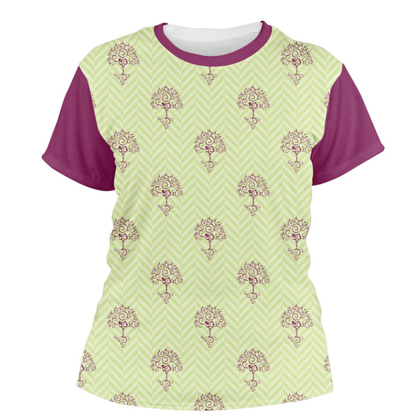Custom Yoga Tree Women's Crew T-Shirt - X Large