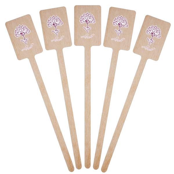 Yoga Tree Wooden 6.25" Stir Stick - Rectangular - Fan View