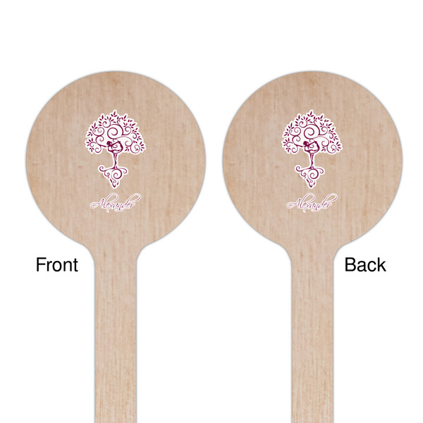 Yoga Tree Wooden 6" Stir Stick - Round - Double Sided - Front & Back