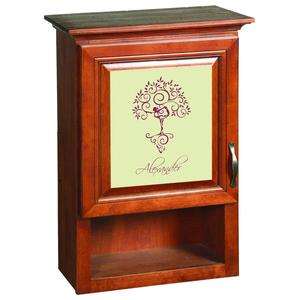 Yoga Tree Wooden Cabinet Decal (Medium)