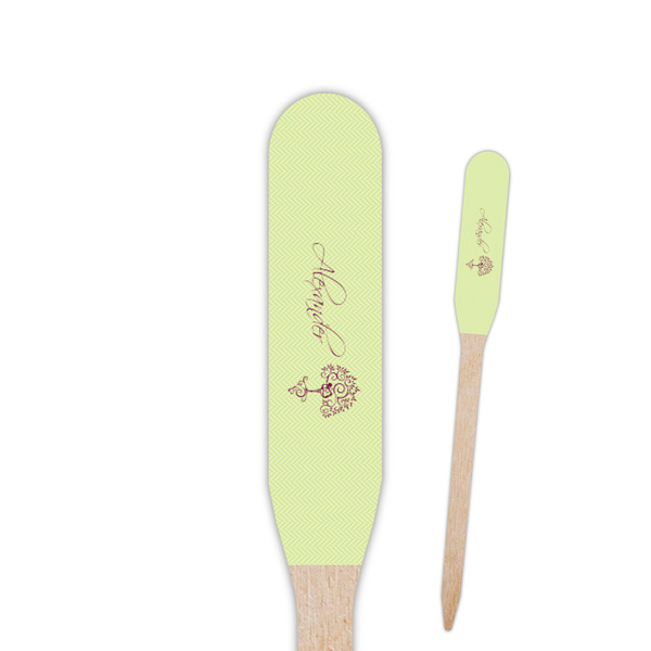 Custom Yoga Tree Paddle Wooden Food Picks - Double Sided (Personalized)