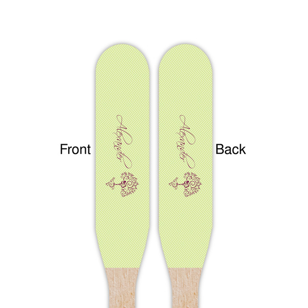 Yoga Tree Wooden Food Pick - Paddle - Double Sided - Front & Back
