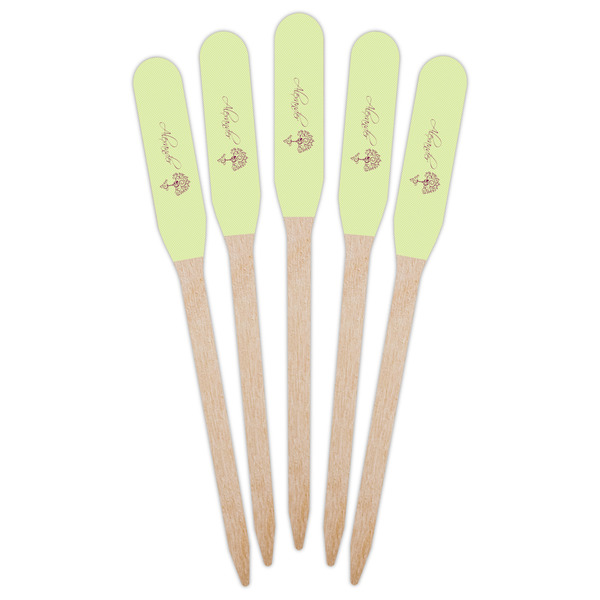 Yoga Tree Wooden Food Pick - Paddle - Fan View