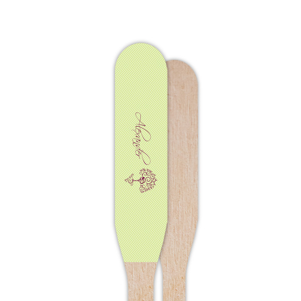 Yoga Tree Wooden Food Pick - Paddle - Single Sided - Front & Back