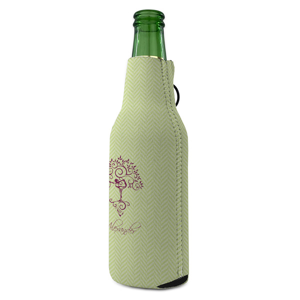 Yoga Tree Zipper Bottle Cooler - ANGLE (bottle)