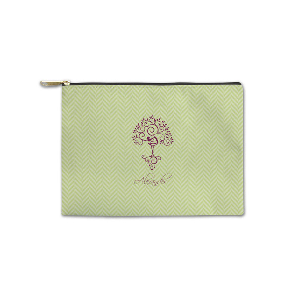 Custom Yoga Tree Zipper Pouch - Small - 8.5"x6" (Personalized)