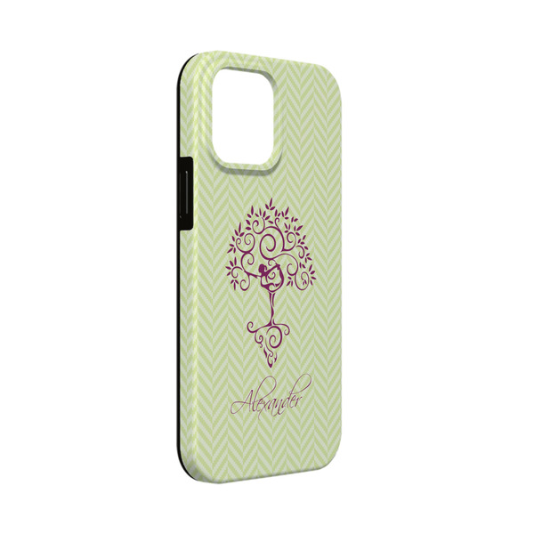 Custom Yoga Tree iPhone Case - Rubber Lined - iPhone 13 Mini (Personalized)