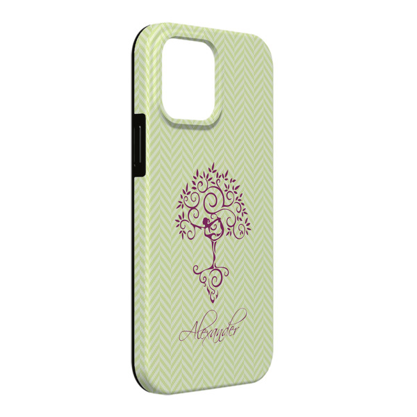 Custom Yoga Tree iPhone Case - Rubber Lined - iPhone 13 Pro Max (Personalized)