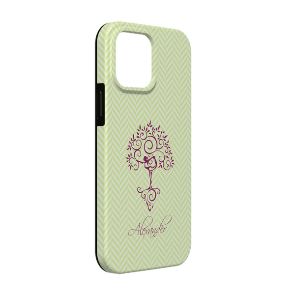 Custom Yoga Tree iPhone Case - Rubber Lined - iPhone 13 Pro (Personalized)