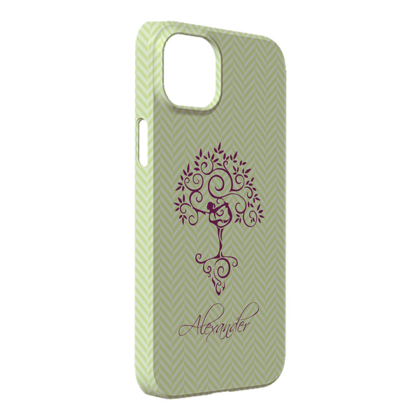 Custom Yoga Tree iPhone Case - Plastic - iPhone 14 Plus (Personalized)