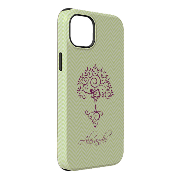 Custom Yoga Tree iPhone Case - Rubber Lined - iPhone 14 Plus (Personalized)