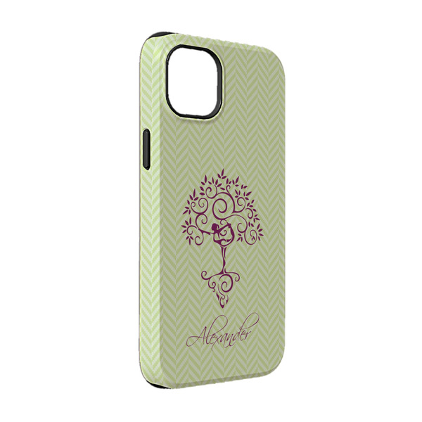 Custom Yoga Tree iPhone Case - Rubber Lined - iPhone 14 Pro (Personalized)