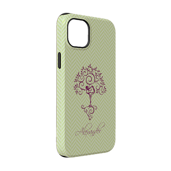 Custom Yoga Tree iPhone Case - Rubber Lined - iPhone 14 (Personalized)