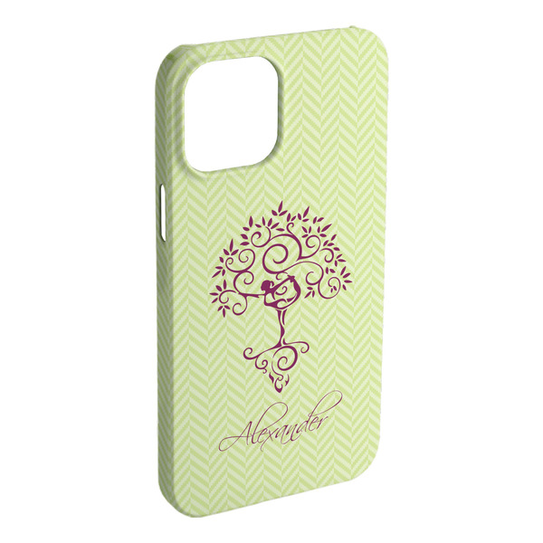 Custom Yoga Tree iPhone Case - Plastic - iPhone 15 Plus (Personalized)