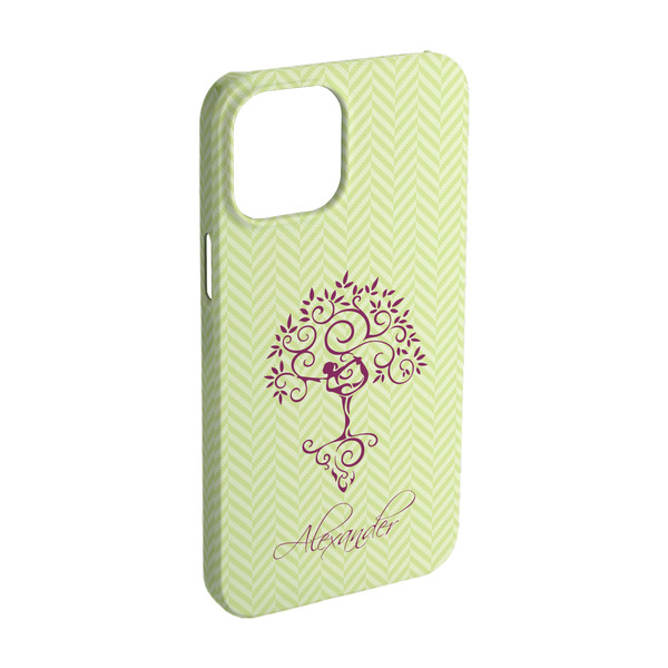 Custom Yoga Tree iPhone Case - Plastic - iPhone 15 Pro (Personalized)