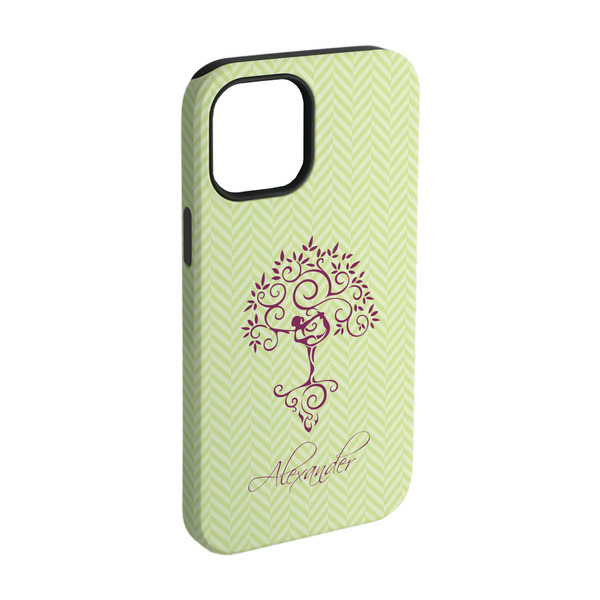 Custom Yoga Tree iPhone Case - Rubber Lined - iPhone 15 Pro (Personalized)