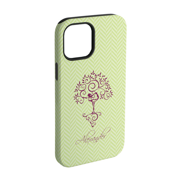 Custom Yoga Tree iPhone Case - Rubber Lined - iPhone 15 (Personalized)