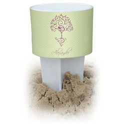 Yoga Tree White Beach Spiker Drink Holder (Personalized)