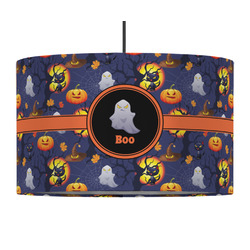 Halloween Night 12" Drum Pendant Lamp - Fabric (Personalized)