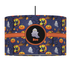 Halloween Night 12" Drum Pendant Lamp - Fabric (Personalized)
