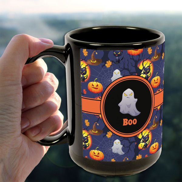 Halloween Night 15oz. Black Mug - LIFESTYLE