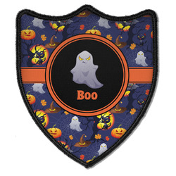 Halloween Night Iron On Shield Patch B w/ Name or Text