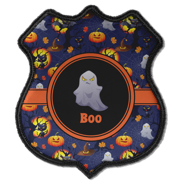 Custom Halloween Night Iron On Shield Patch C w/ Name or Text