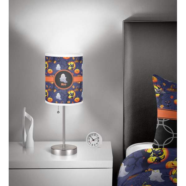 Halloween Night 7 inch drum lamp shade - in room