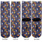 Halloween Night Adult Crew Socks - Double Pair - Front and Back - Apvl