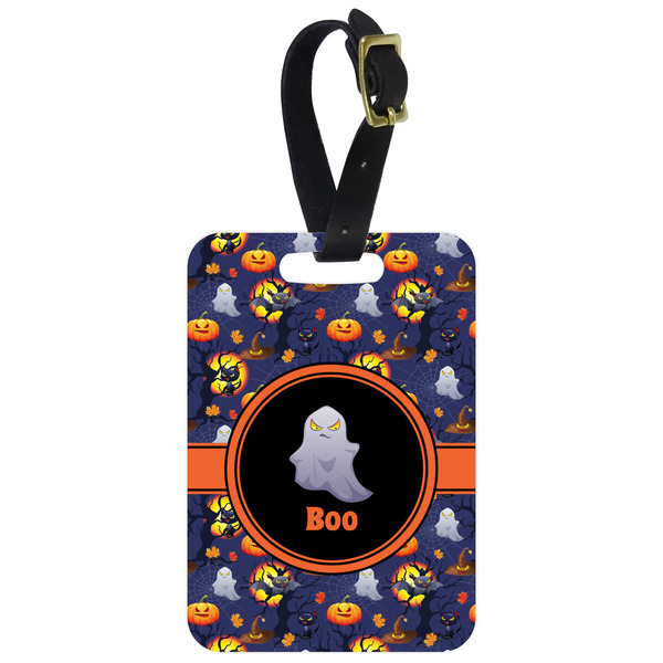Custom Halloween Night Metal Luggage Tag w/ Name or Text