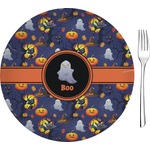 Halloween Night Glass Appetizer / Dessert Plate 8" (Personalized)