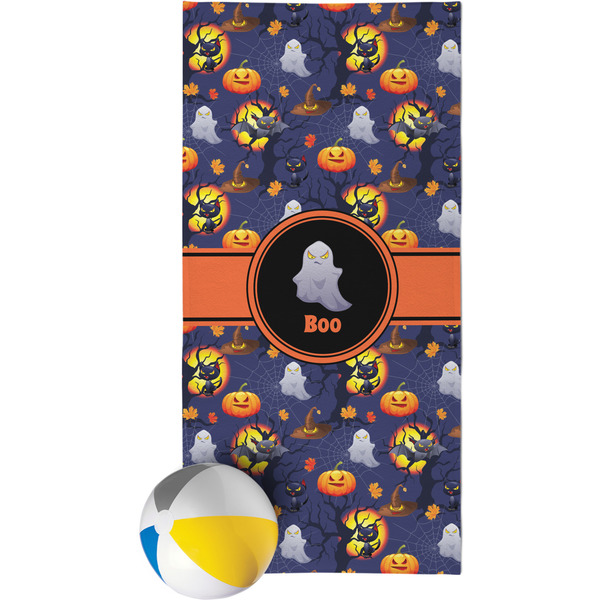 Custom Halloween Night Beach Towel (Personalized)
