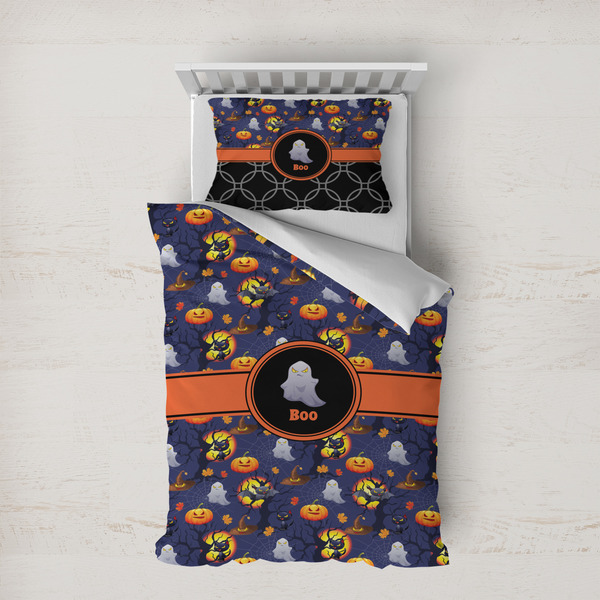 Custom Halloween Night Duvet Cover Set - Twin XL (Personalized)