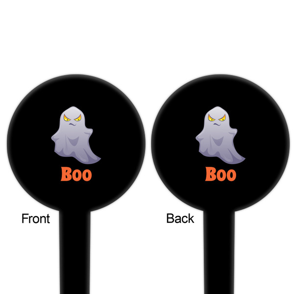 Halloween Night Black Plastic 6" Food Pick - Round - Double Sided - Front & Back