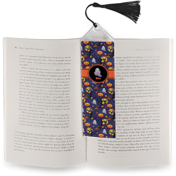 Halloween Night Bookmark with tassel - In book