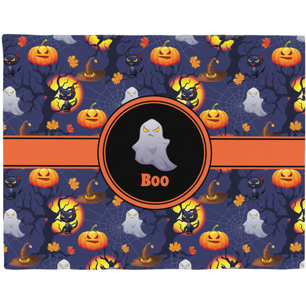 Custom Halloween Night Woven Fabric Placemat - Twill w/ Name or Text