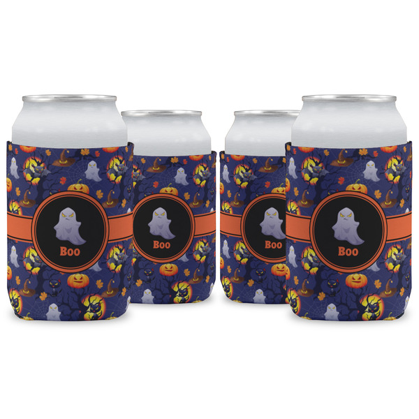 Custom Halloween Night Can Cooler (12 oz) - Set of 4 w/ Name or Text