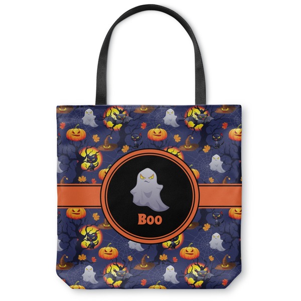 Custom Halloween Night Canvas Tote Bag - Medium - 16"x16" (Personalized)