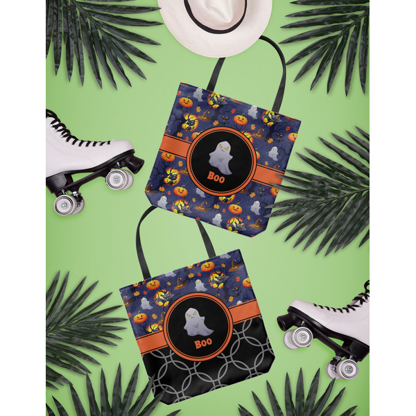 Halloween Night Canvas Tote Lifestyle Front and Back