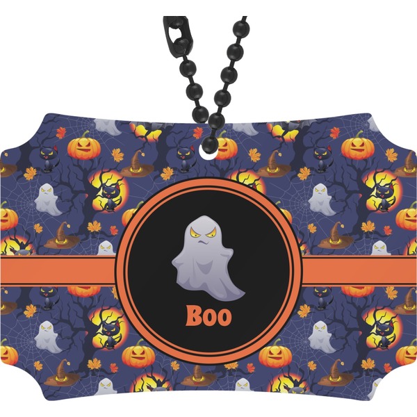 Custom Halloween Night Rear View Mirror Ornament (Personalized)