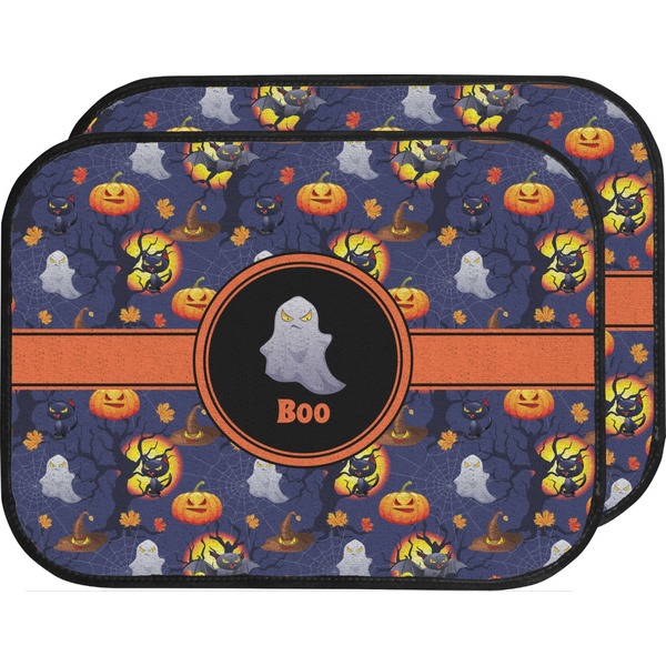 Custom Halloween Night Car Floor Mats (Back Seat) (Personalized)