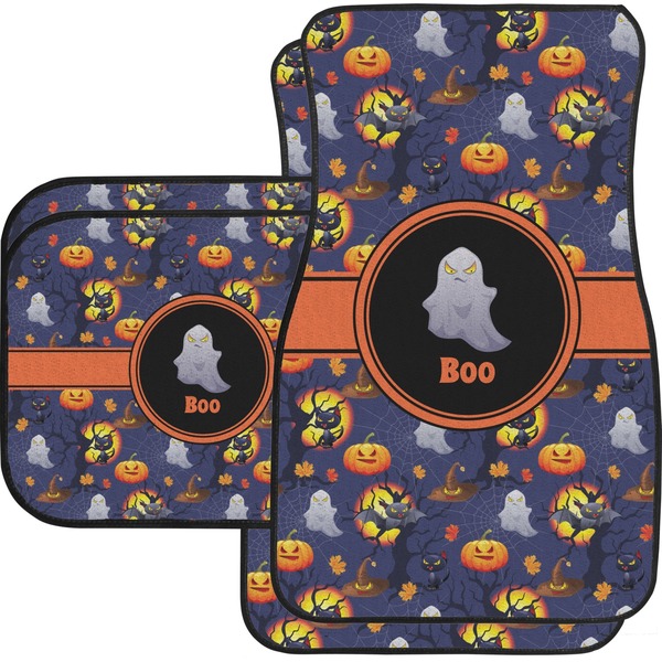 Custom Halloween Night Car Floor Mats Set - 2 Front & 2 Back (Personalized)