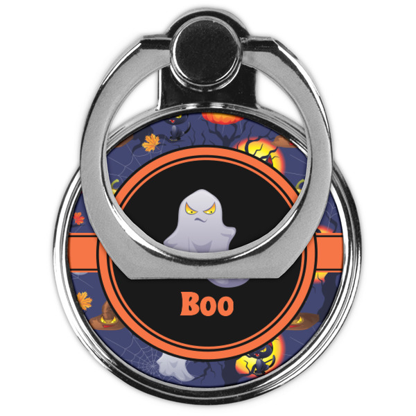 Halloween Night Cell Phone Ring Stand & Holder - Front (Collapsed)