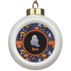 Halloween Night Ceramic Ball Ornament (Personalized)