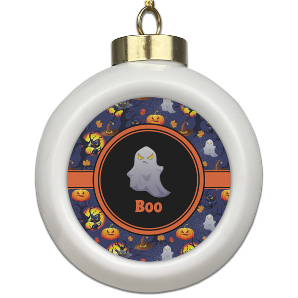 Custom Halloween Night Ceramic Ball Ornament (Personalized)