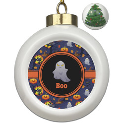 Halloween Night Ceramic Ball Ornament - Christmas Tree (Personalized)